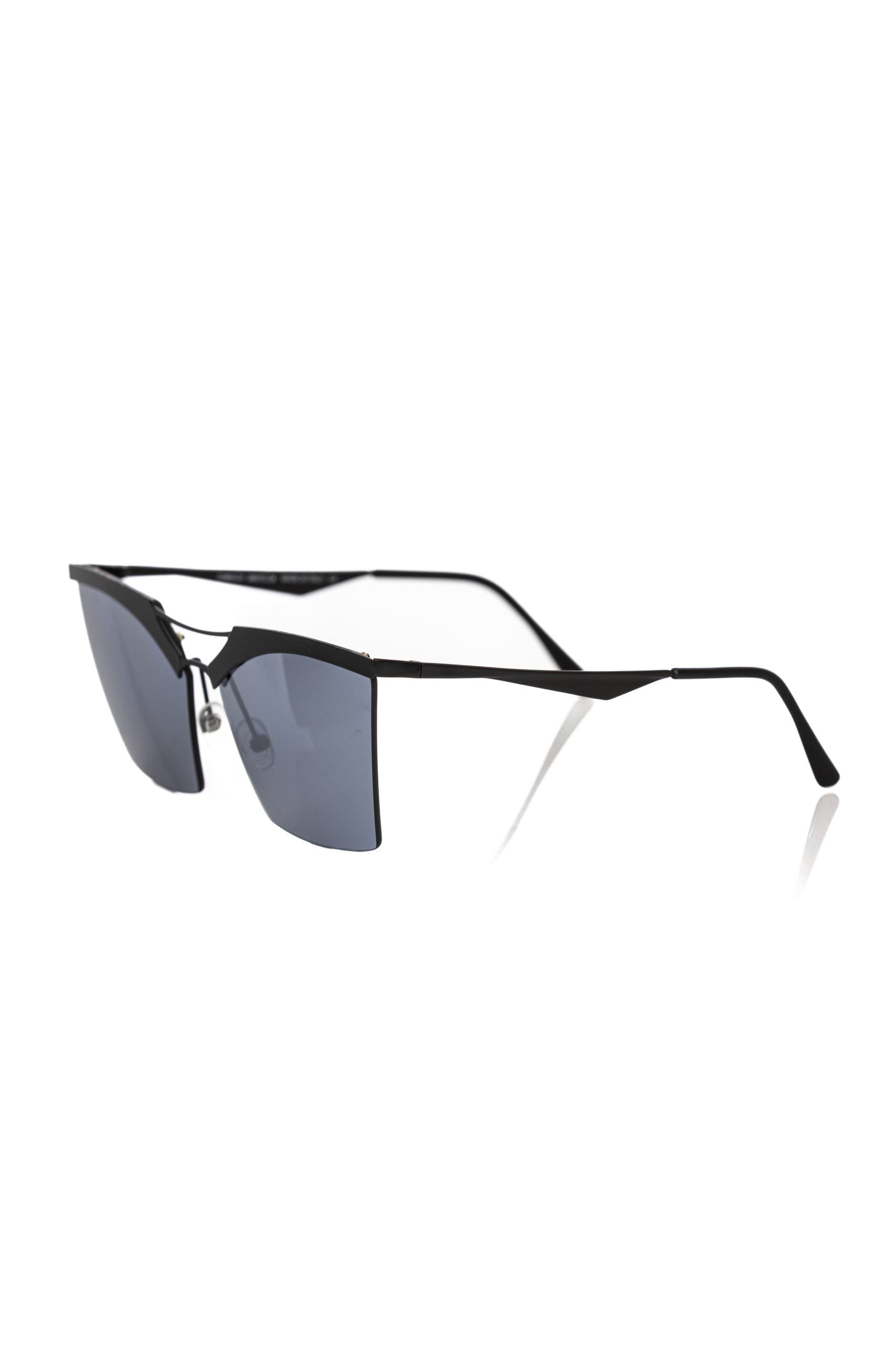 Black Metallic Fiber Women Sunglass