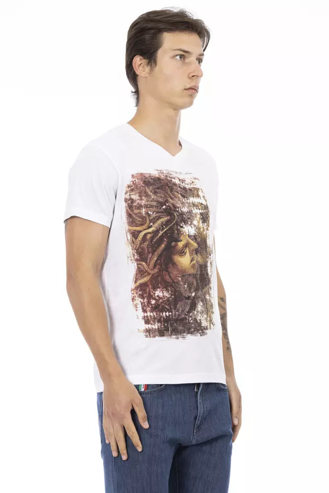 White Cotton Men's T-Shirt