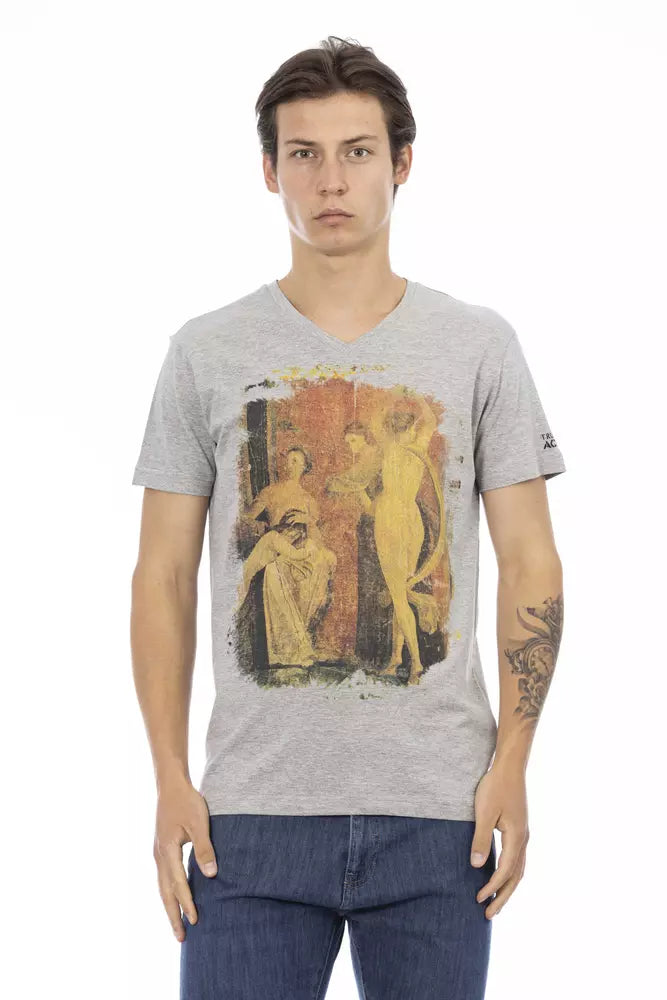 Gray Cotton Men's T-Shirt