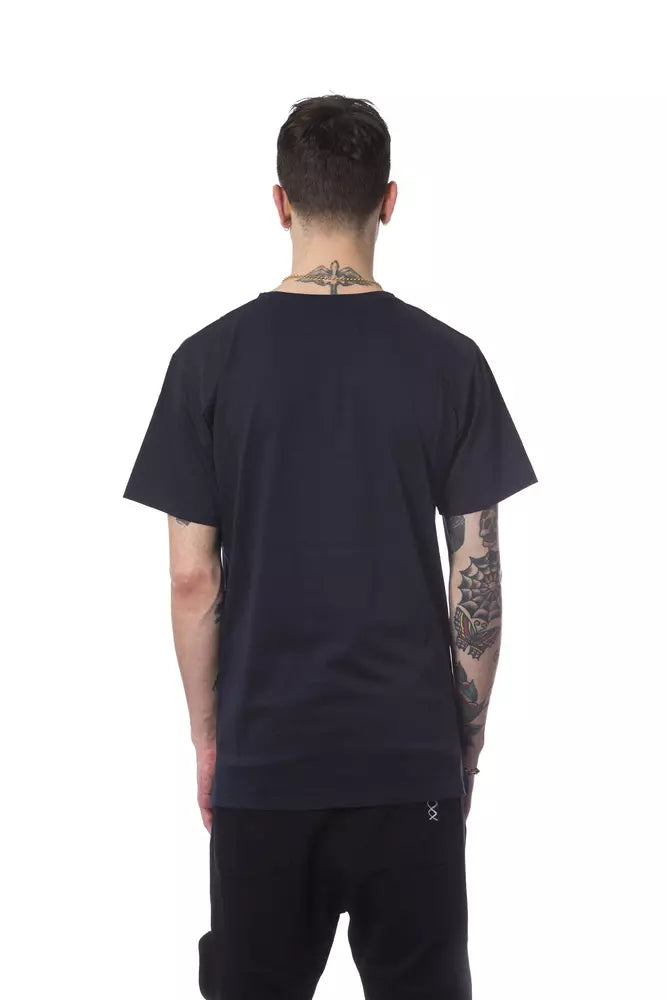 Blue Cotton Men's T-Shirt