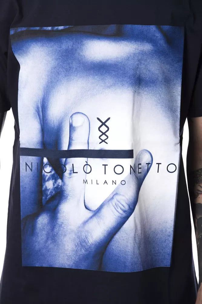 Blue Cotton Men's T-Shirt