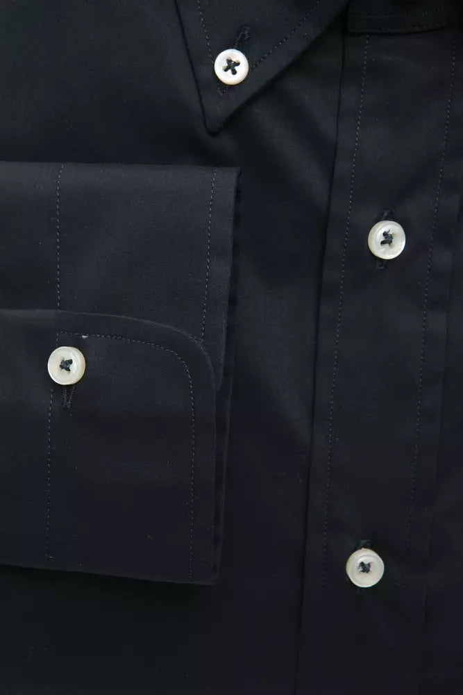 Black Cotton Men's Shirt