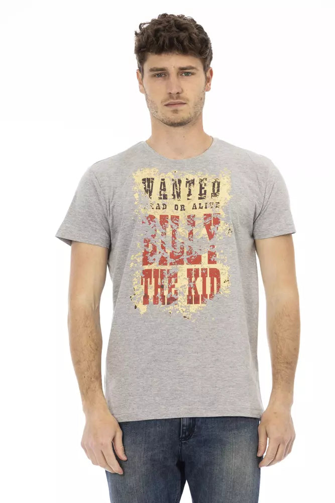 Gray Cotton Men's T-Shirt