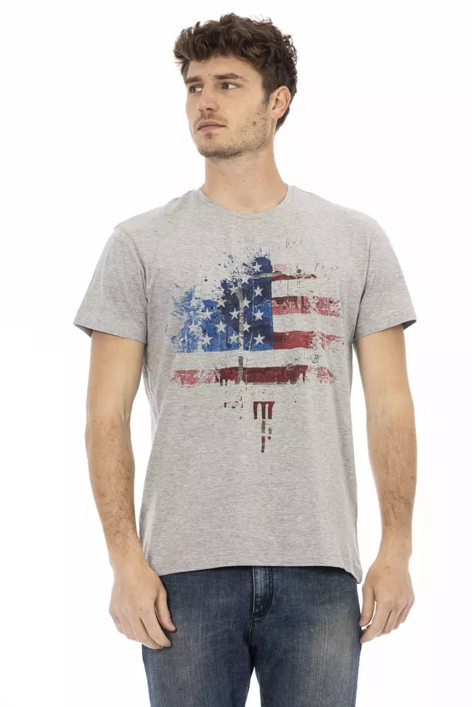 Gray Cotton Men's T-Shirt