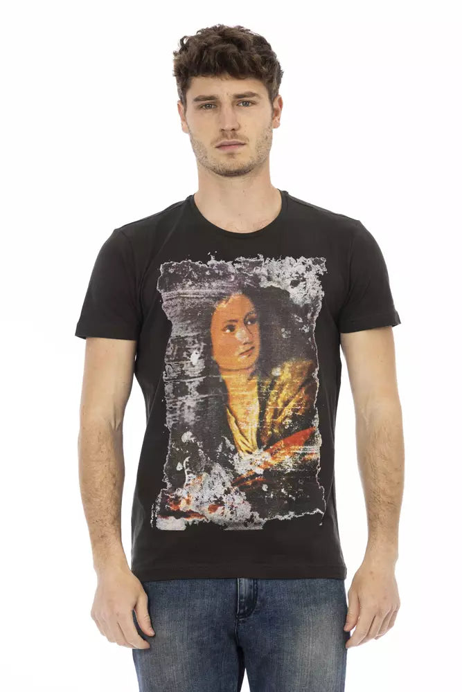 Black Cotton Men's T-Shirt