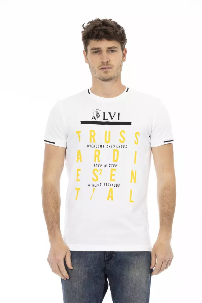 White Cotton Men's T-Shirt