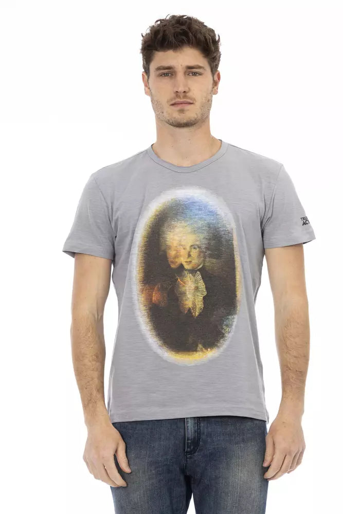 Gray Cotton Men's T-Shirt