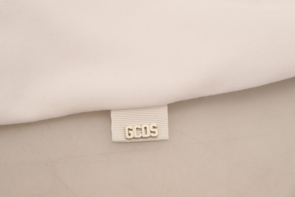 White Logo Print Cotton Short Sleeves T-shirt