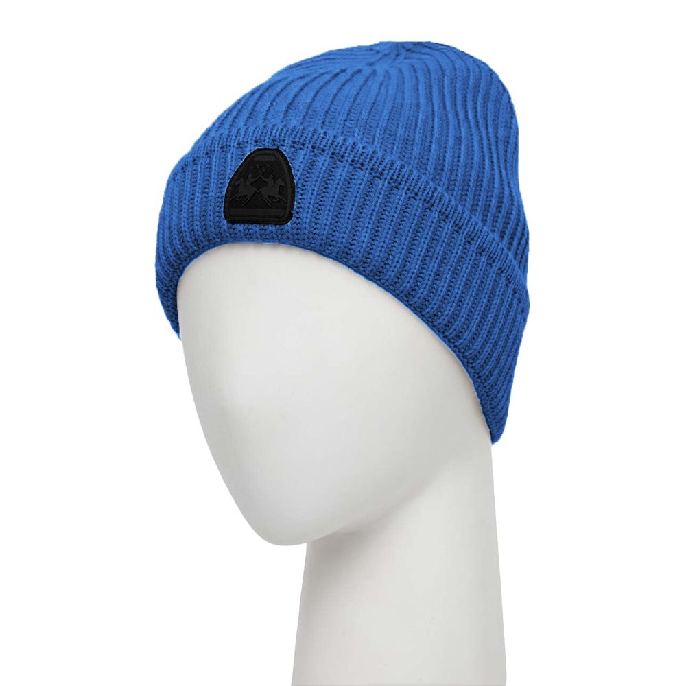 Blue Acrylic Men Beanie