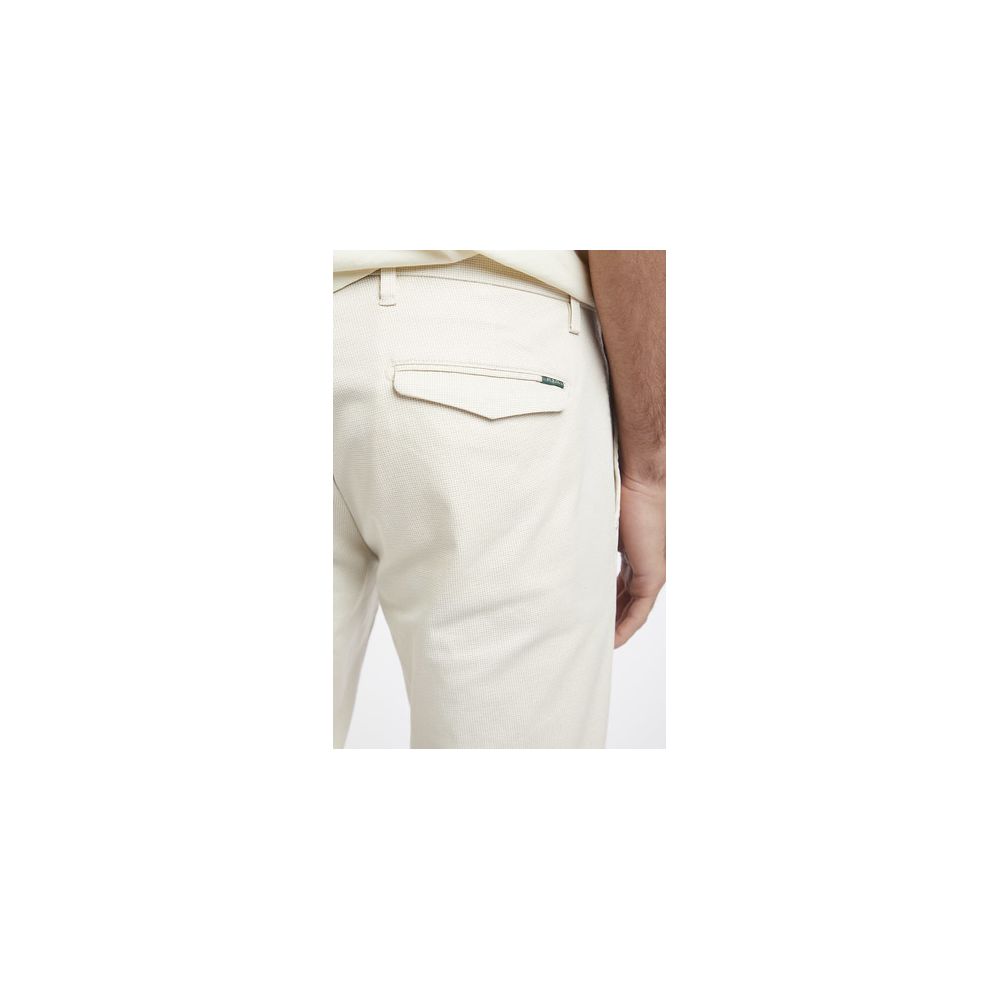 Beige Cotton Men's Pant