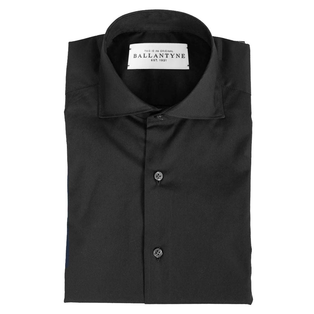 Black Cotton Men Shirt