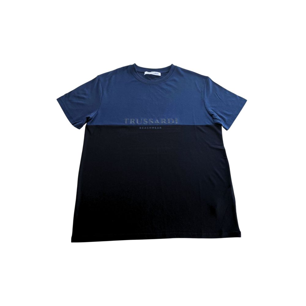Blue Cotton Men T-Shirt