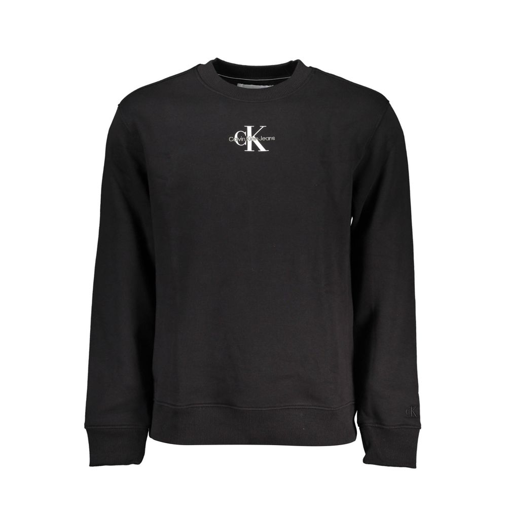Black Cotton Men Sweater
