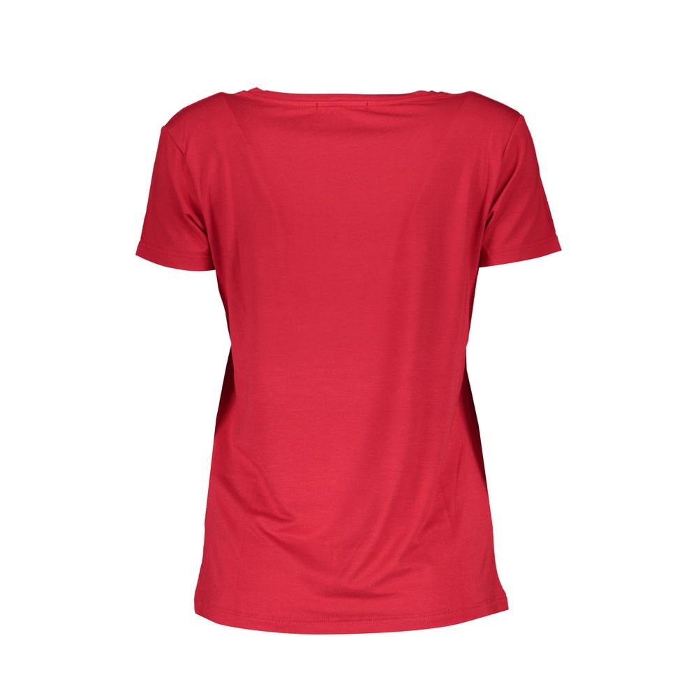 Red Elastane Women Top