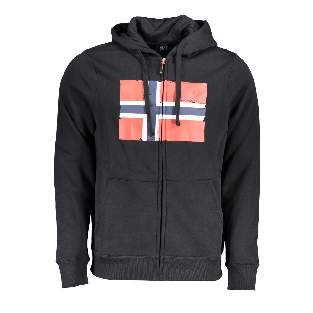 Black Cotton Sweatshirt