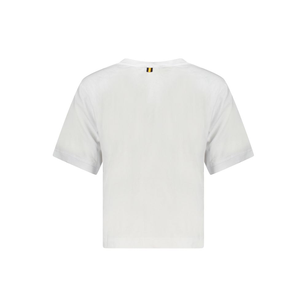 White Cotton Women T-Shirt