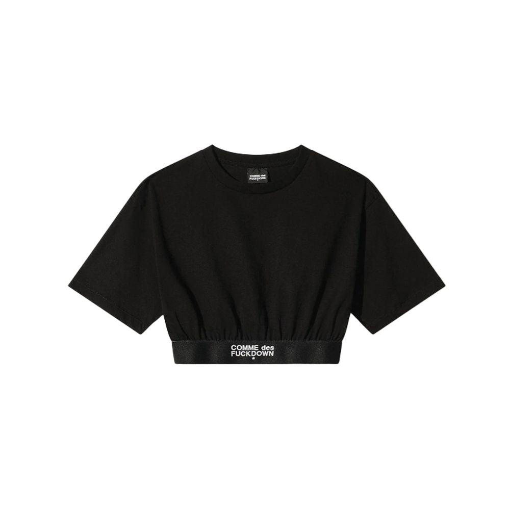 Black Cotton Women T-Shirt