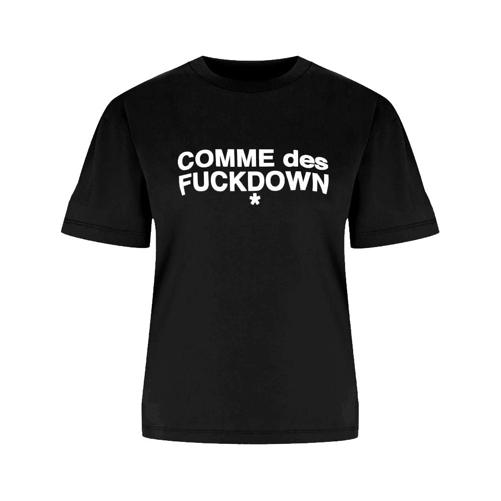 Black Cotton Women T-Shirt