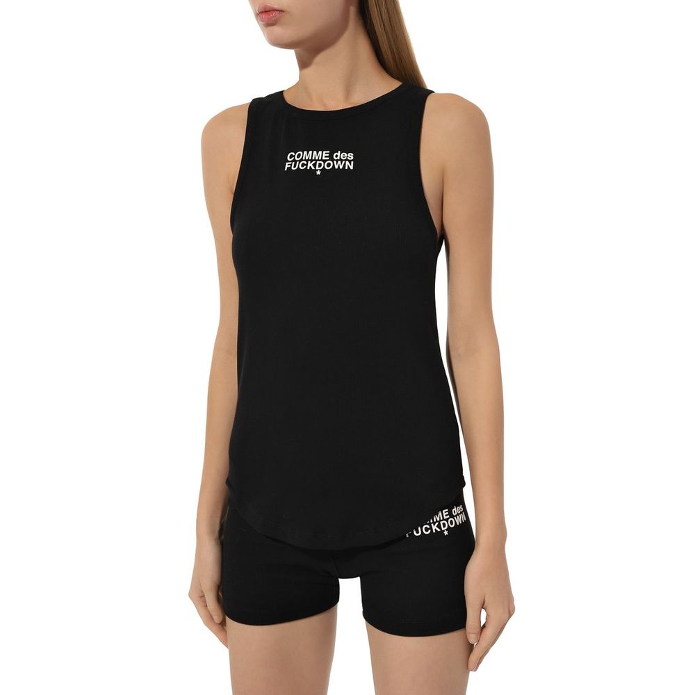 "Black Cotton Women Tank Top"