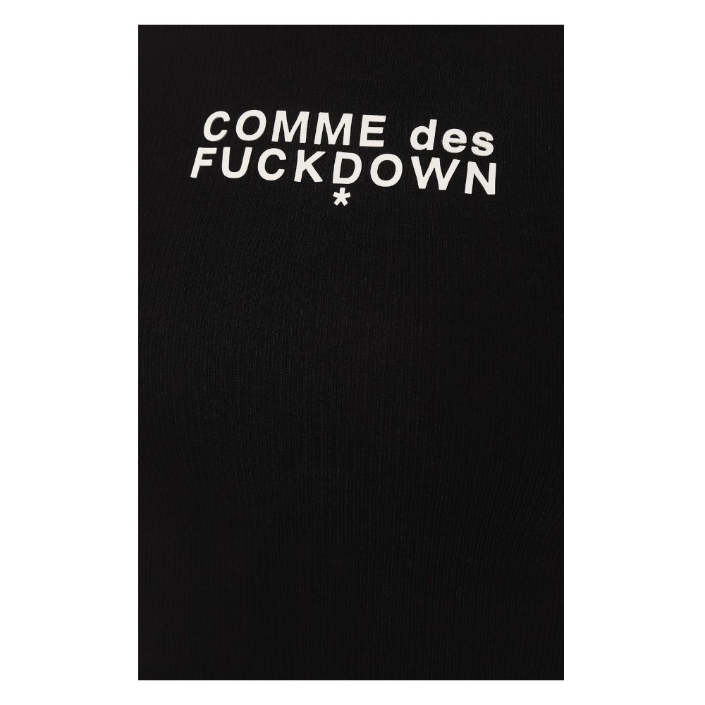 Black Cotton Women Cropped Top