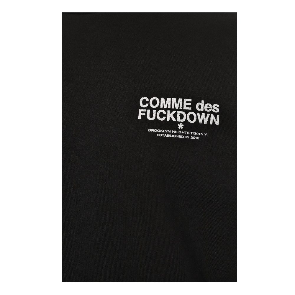 Black Cotton Men's Crewneck Sweater