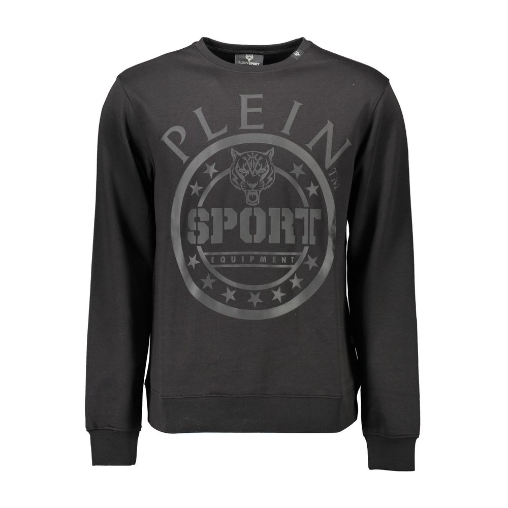 Black Cotton Men Sweater