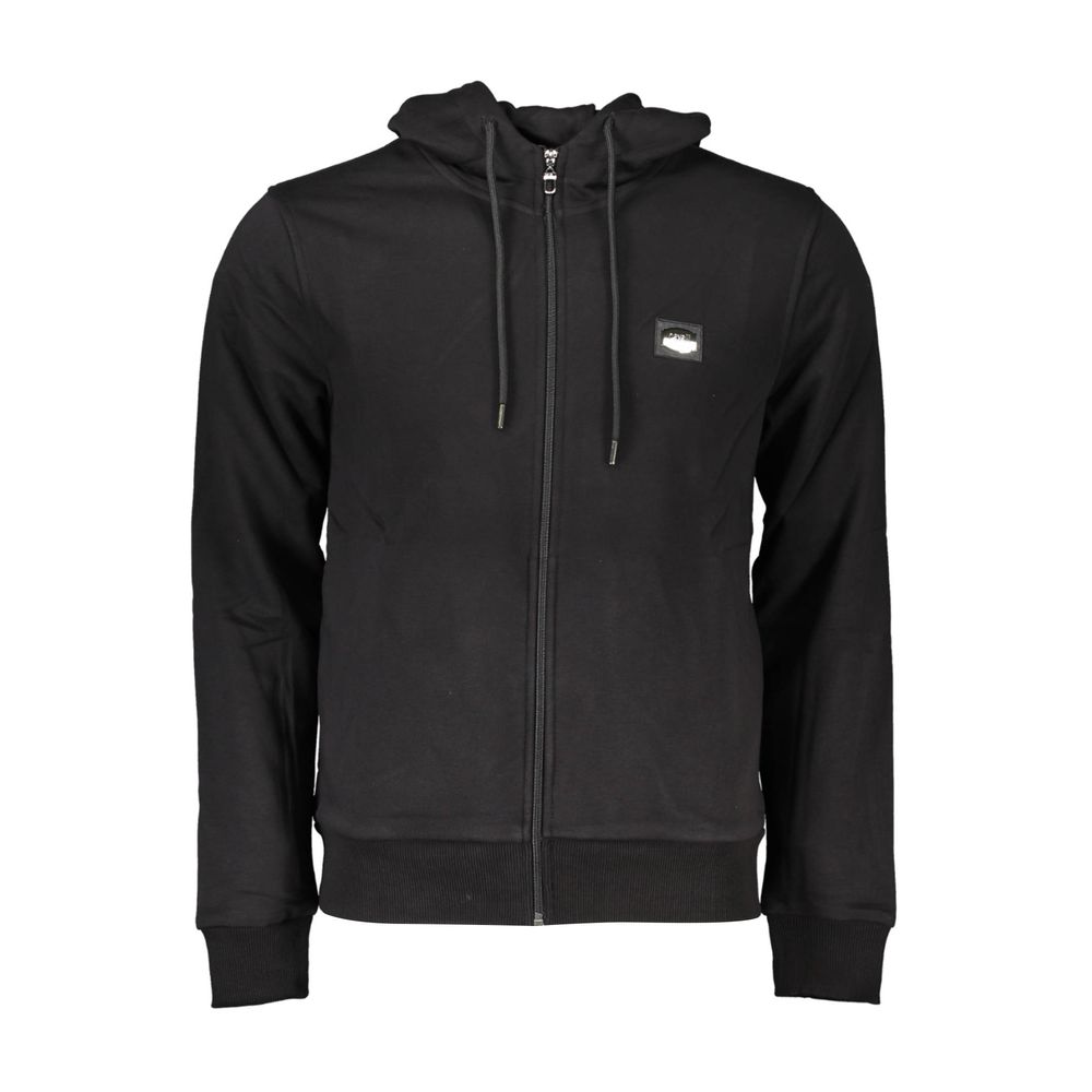 Black Cotton Men Sweater