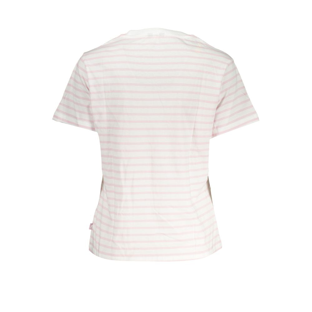 White Cotton Women T-Shirt