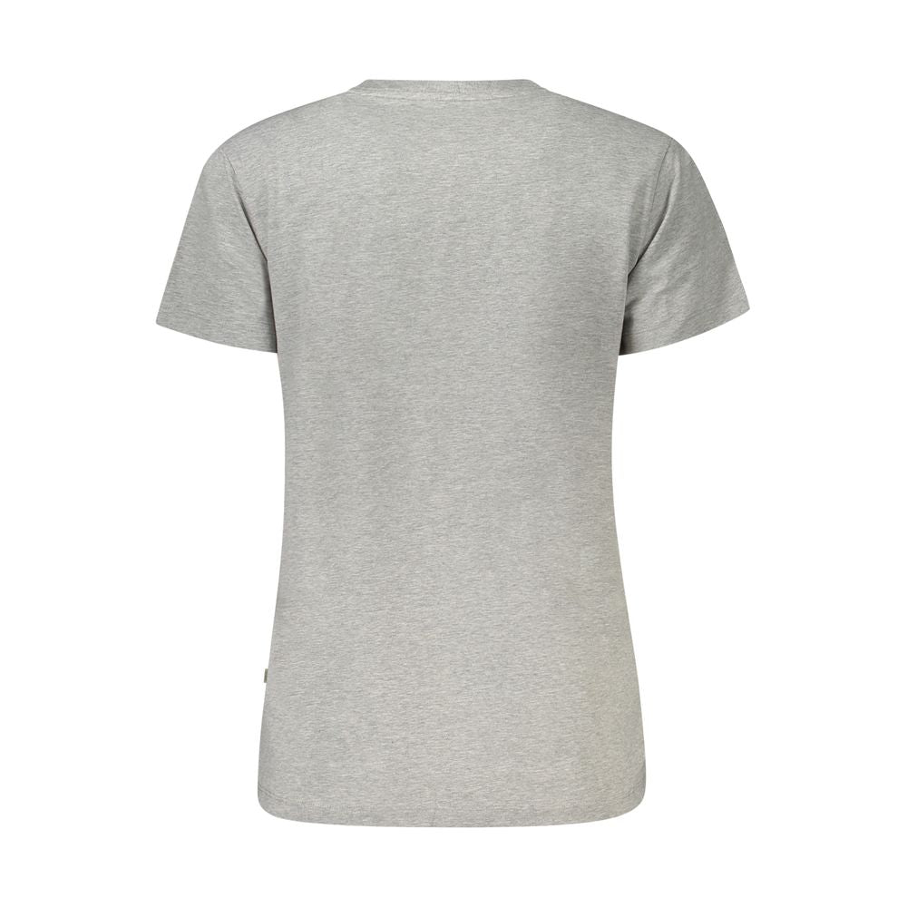 Gray Cotton Women T-Shirt