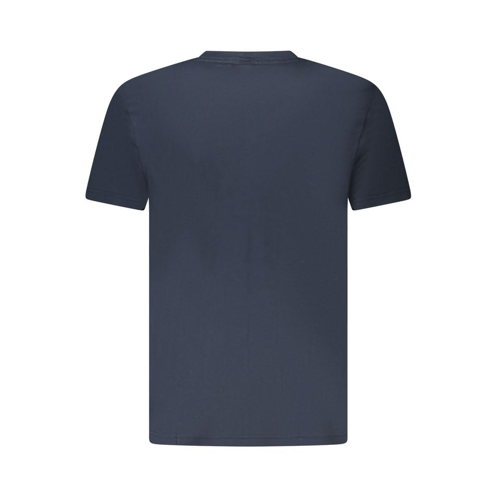 Blue Cotton Men T-Shirt