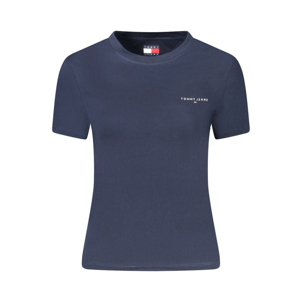 Blue Cotton Women T-Shirt