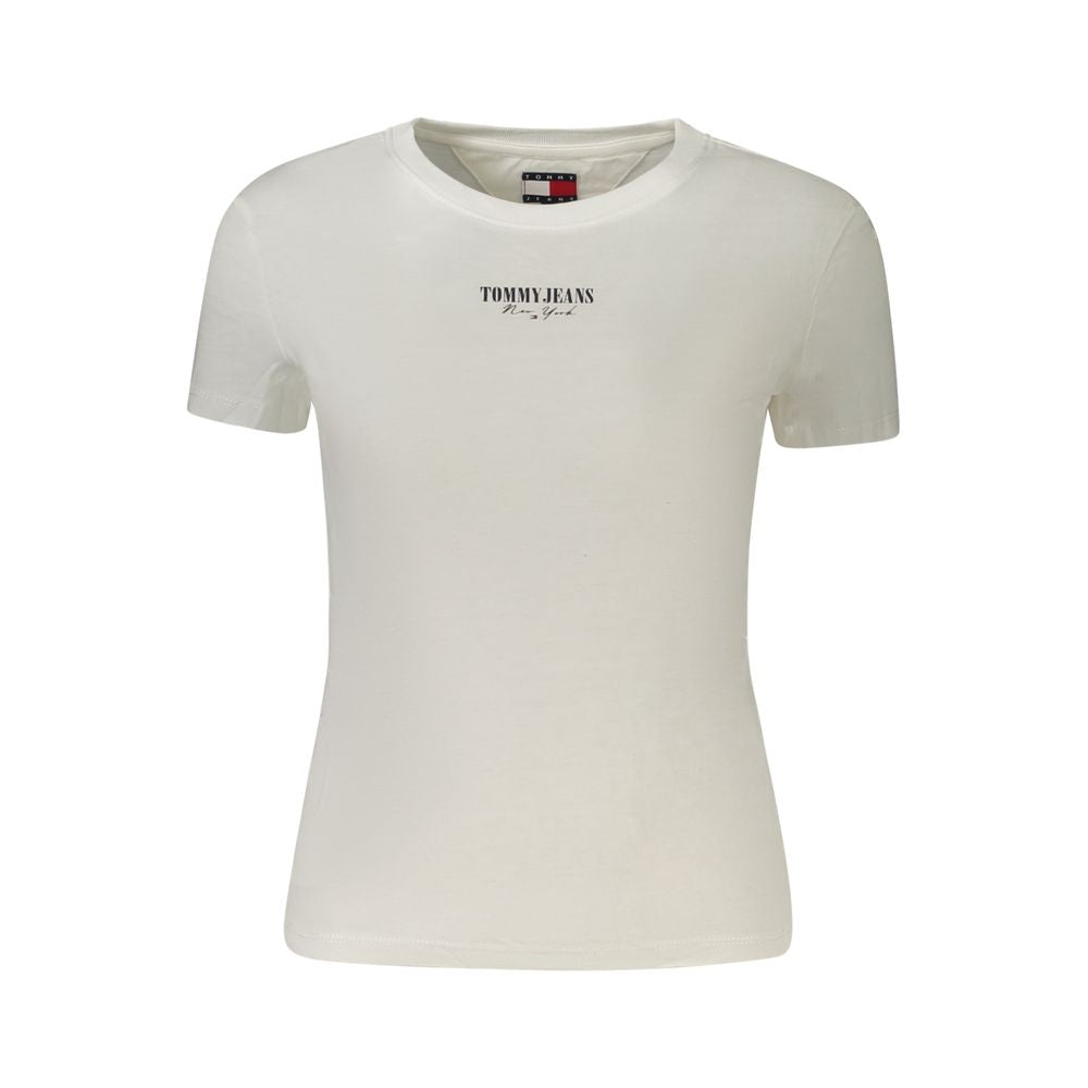White Cotton Women T-Shirt