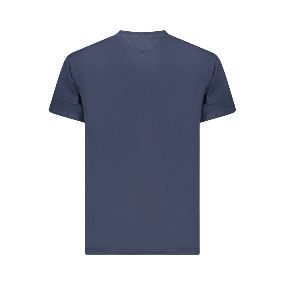 Blue Cotton Men T-Shirt