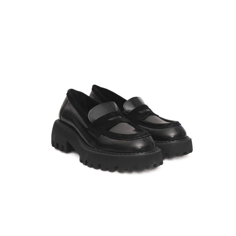 Black Calfskin Women Loafer