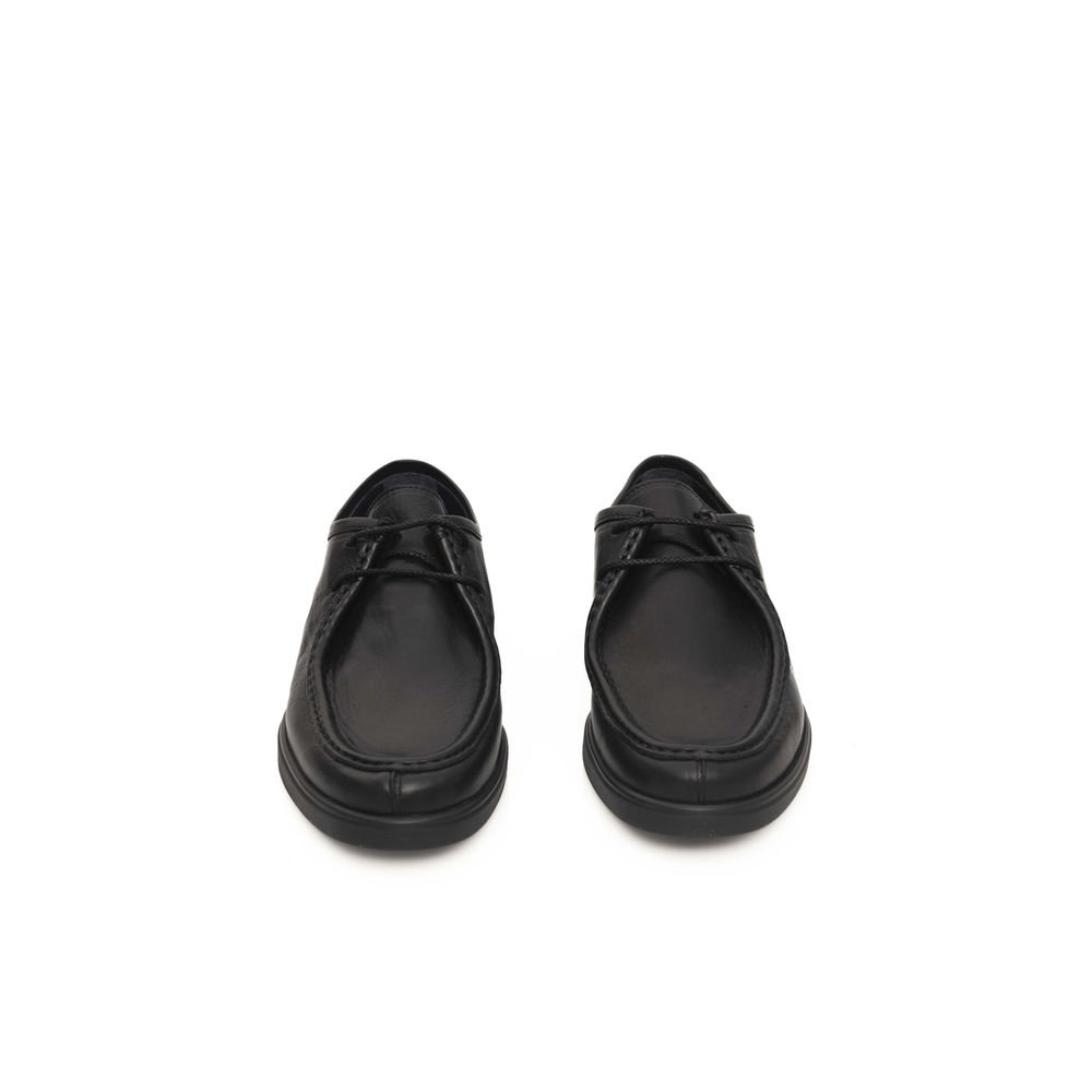 Black Cowhide Men's Derby Shoe