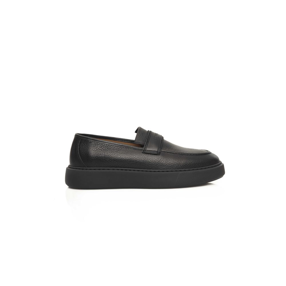 Black Leather Men's Loafer