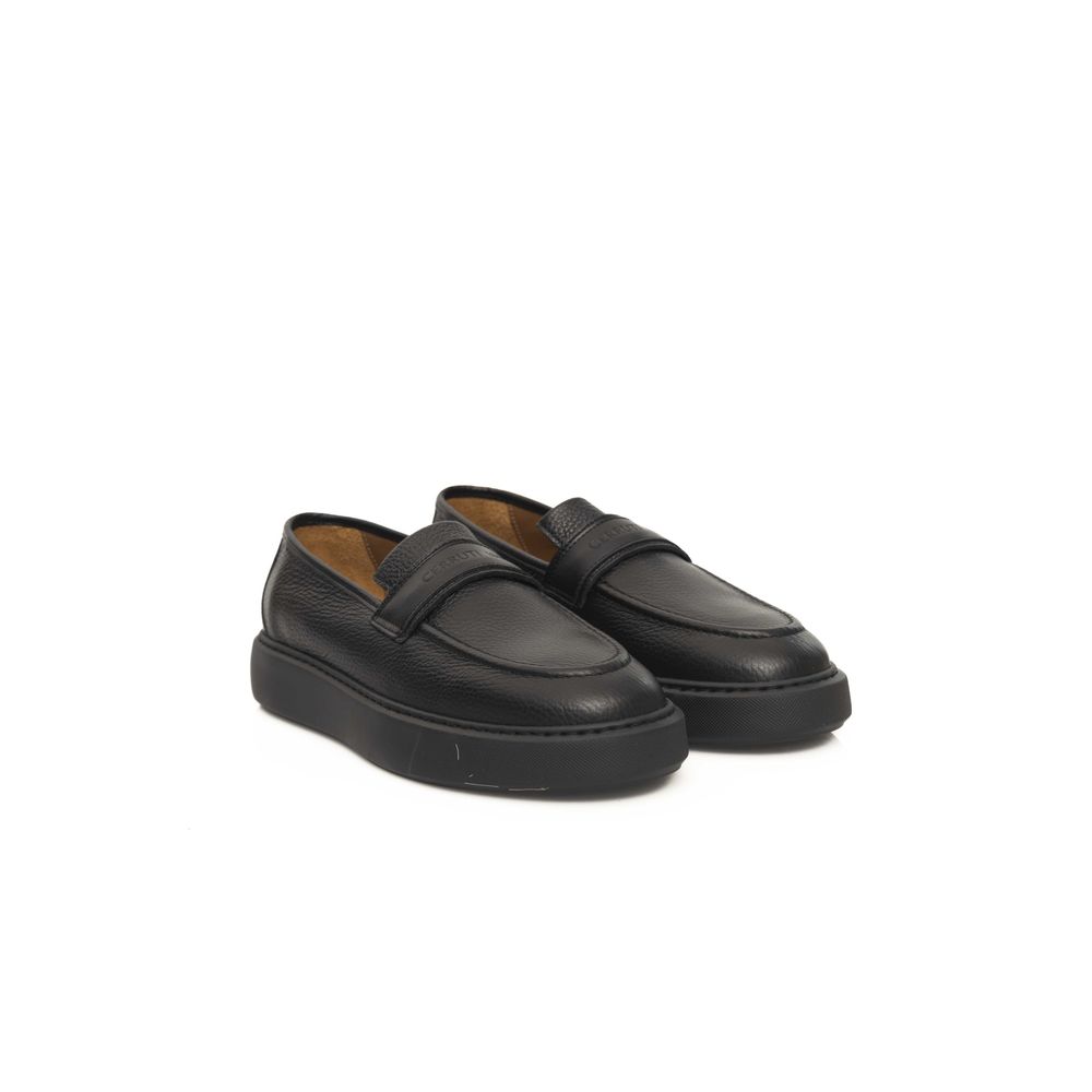 Black Leather Men's Loafer