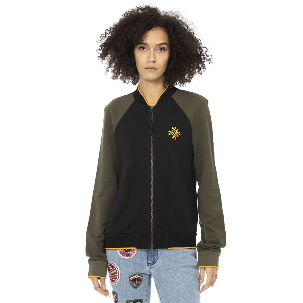 Black Cotton Women Sweater