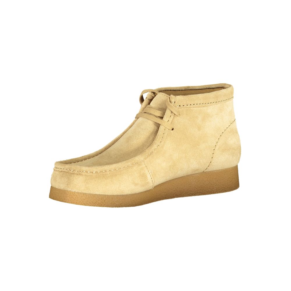 Beige Leather Men Sneaker