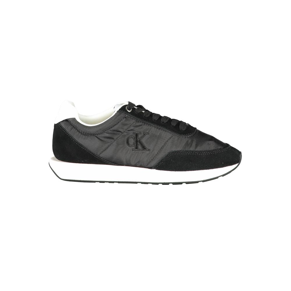 Black Leather Women Sneaker