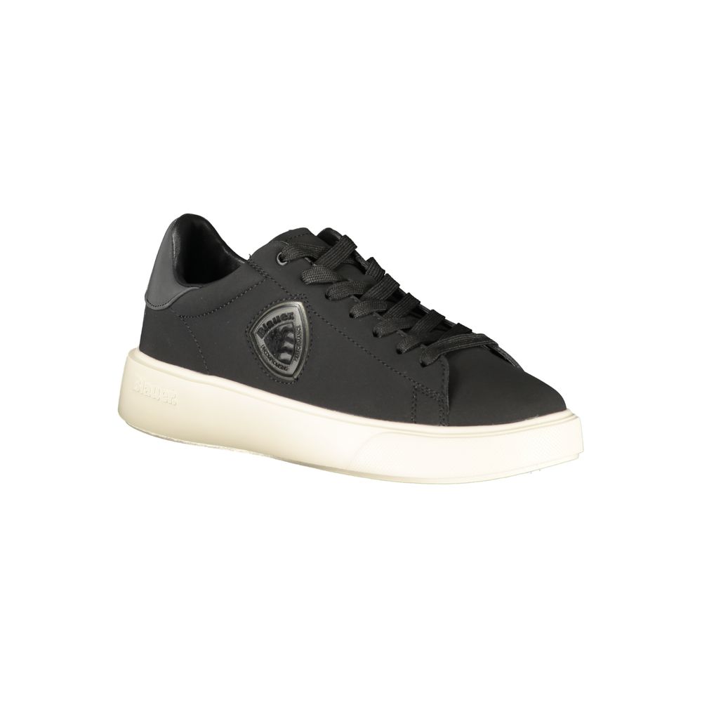 Black Leather Men Sneaker