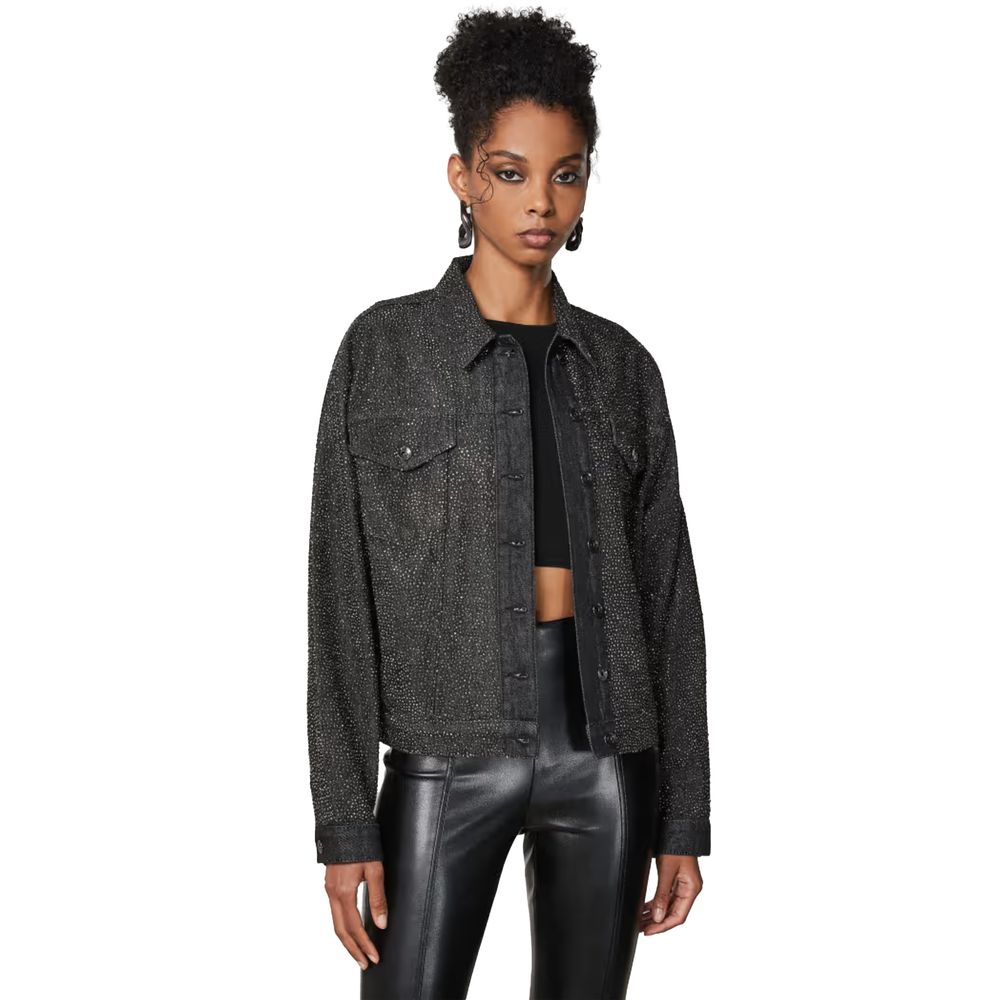Black Cotton Jackets & Coat