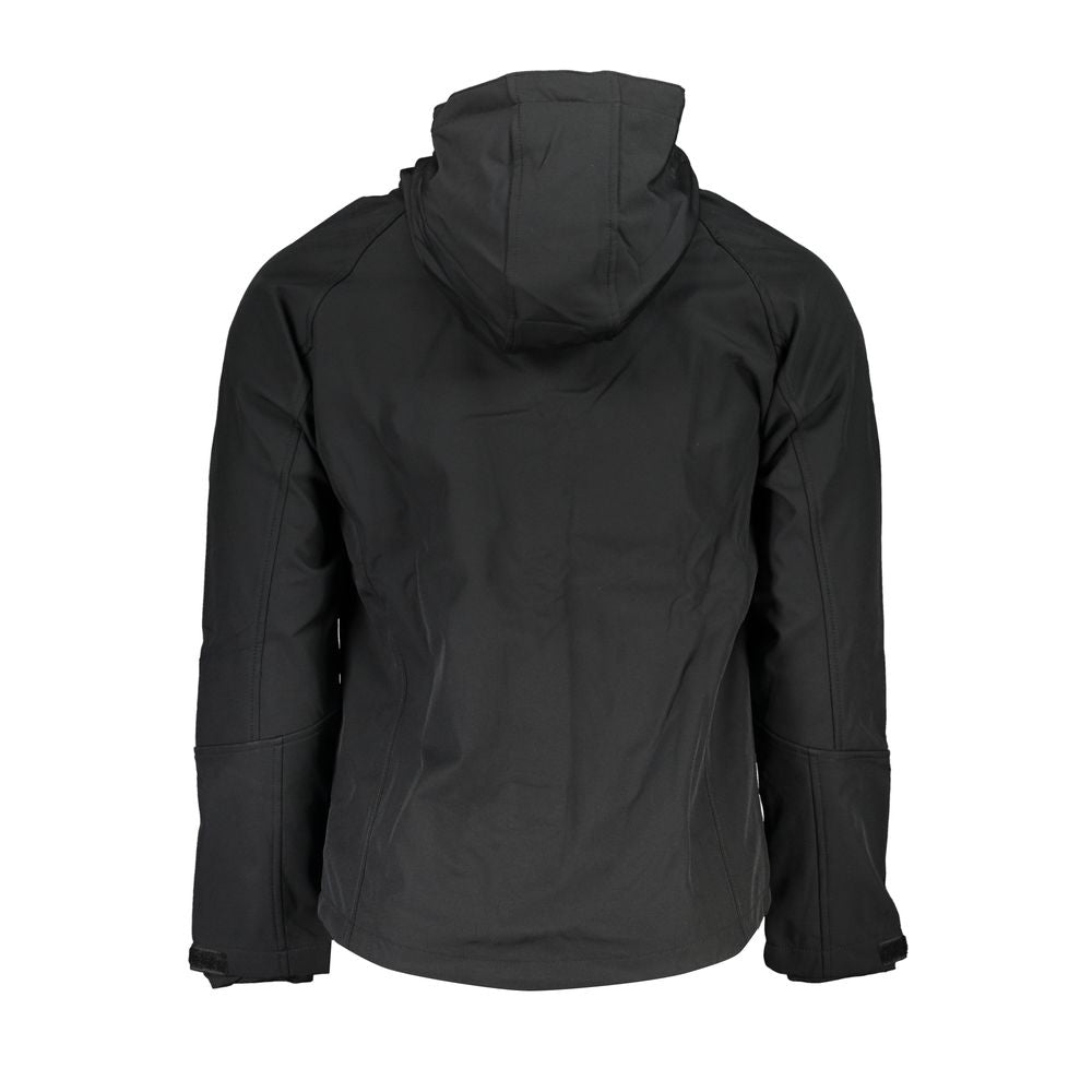 Black Polyester Jackets & Coat