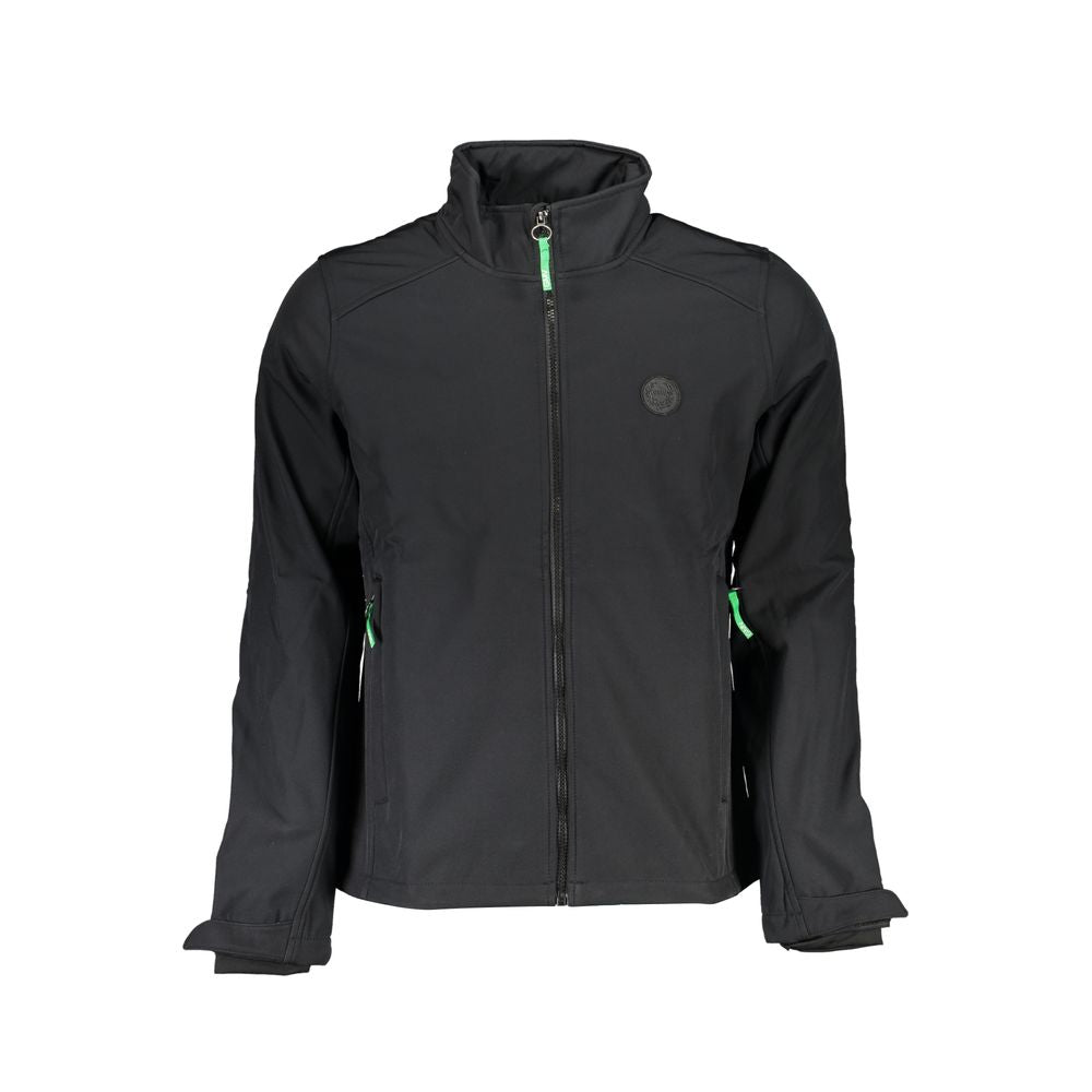 Black Polyester Jackets & Coat