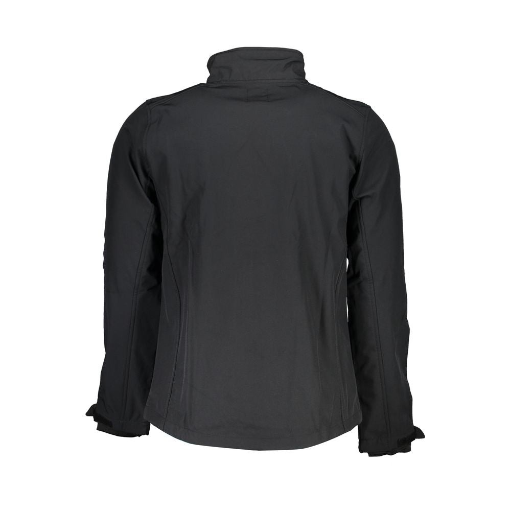 Black Polyester Jackets & Coat