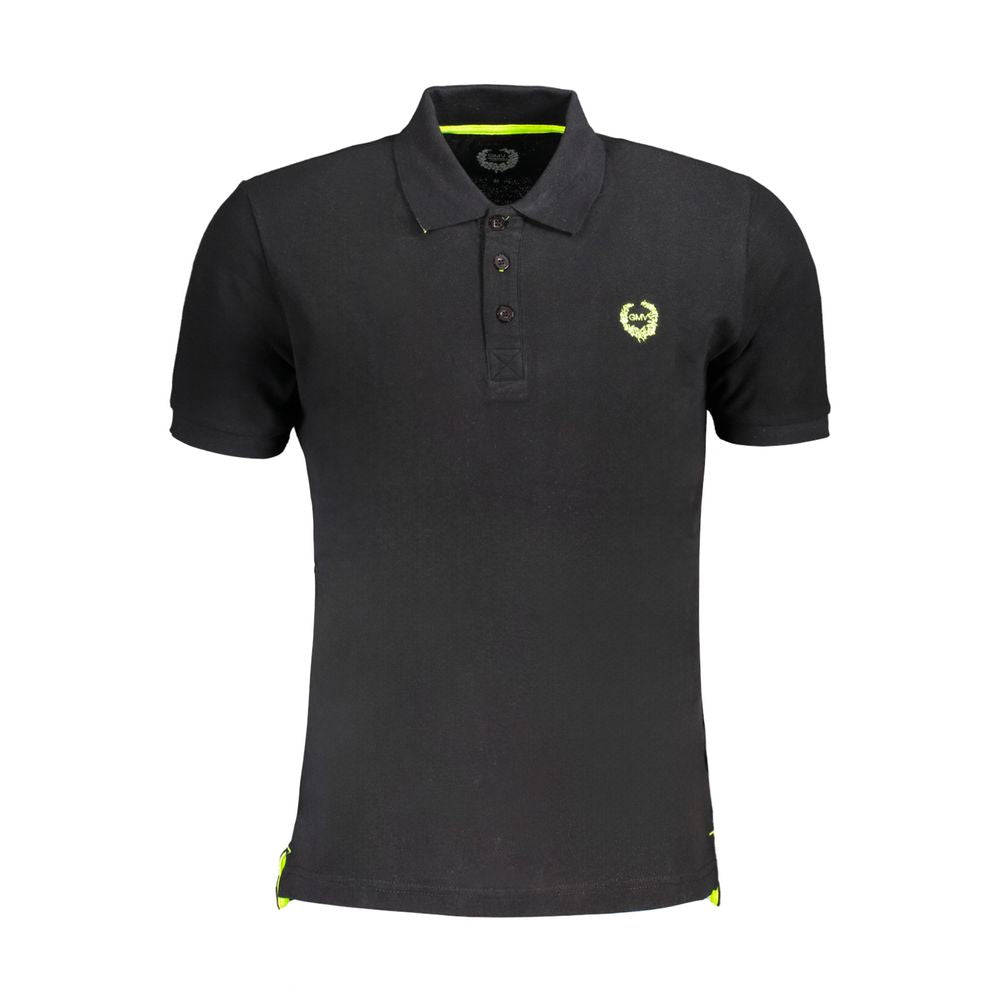 Black Cotton Polo Shirt